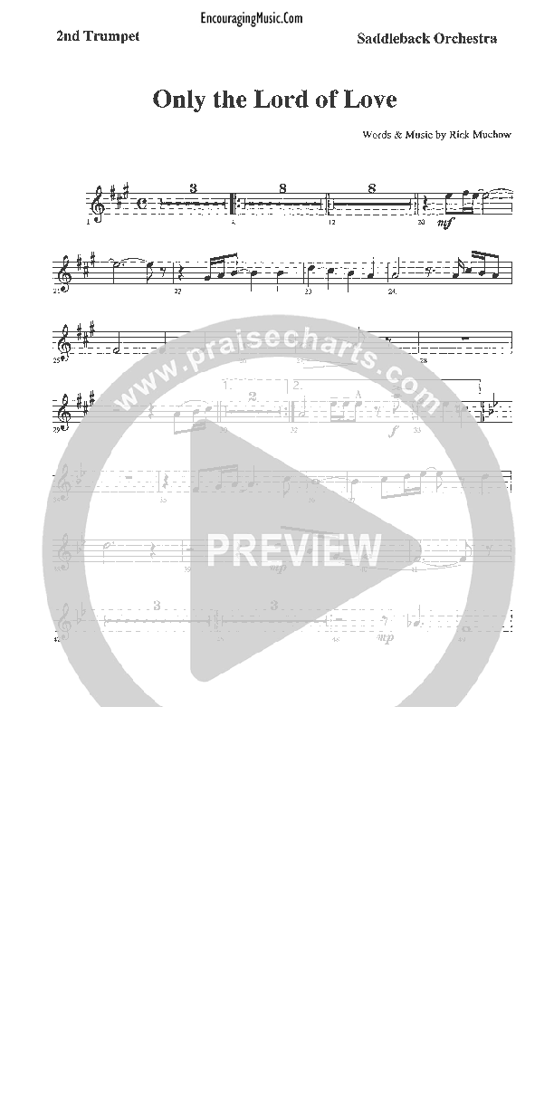 Only The Lord of Love Trumpet 2 (Rick Muchow)