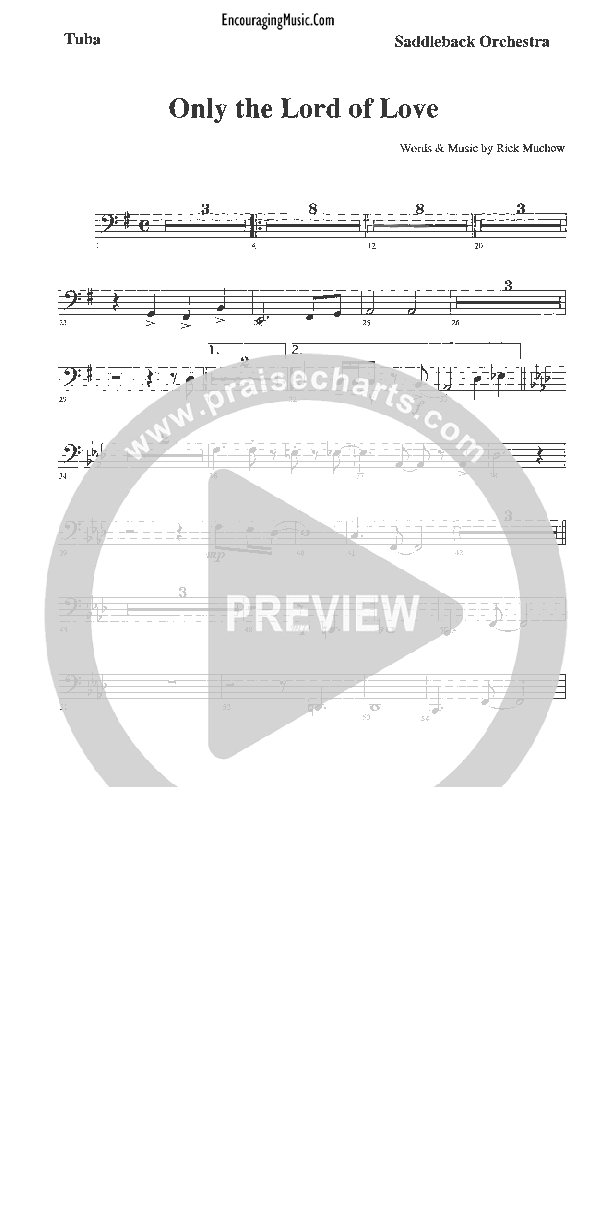 Only The Lord of Love Tuba (Rick Muchow)