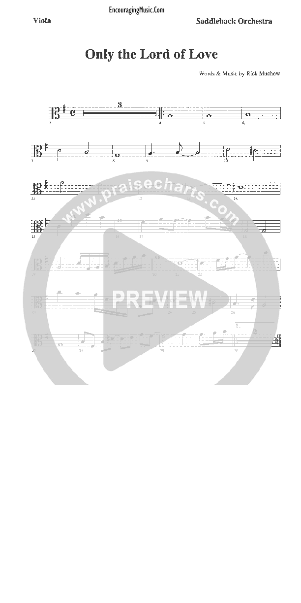 Only The Lord of Love Viola (Rick Muchow)