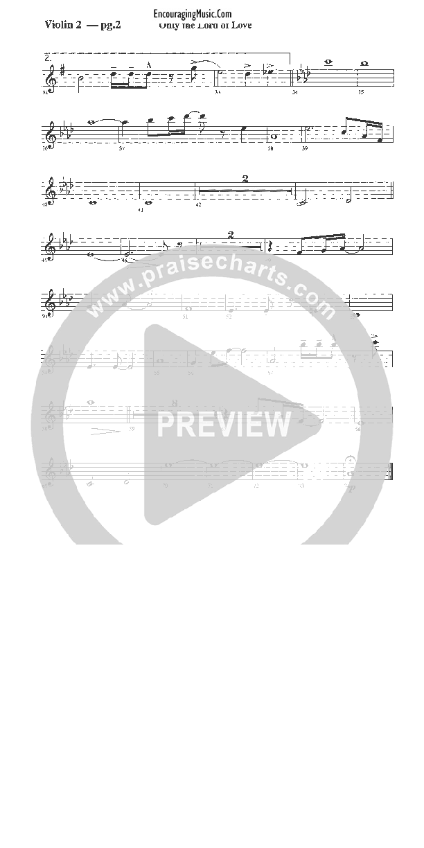 Only The Lord of Love Violin 2 (Rick Muchow)