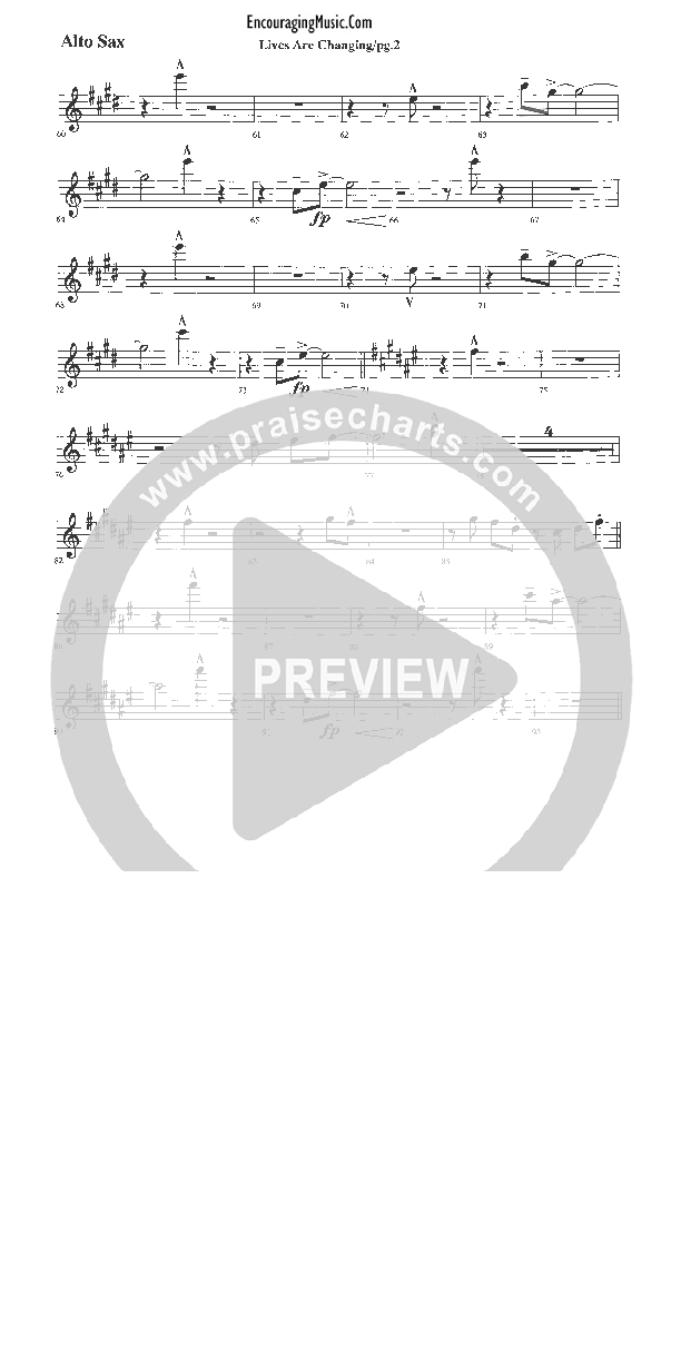 Lives Are Changing Alto Sax (Rick Muchow)