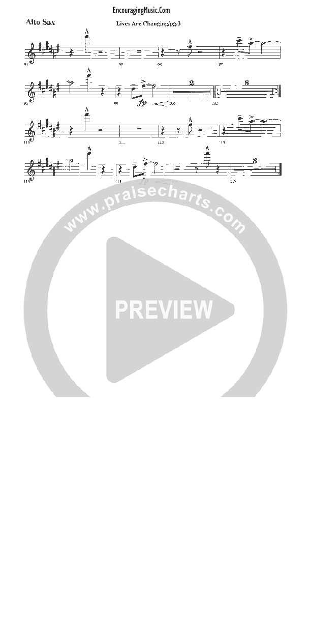 Lives Are Changing Alto Sax (Rick Muchow)