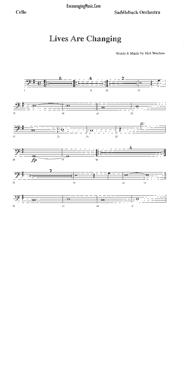 Lives Are Changing Cello (Rick Muchow)