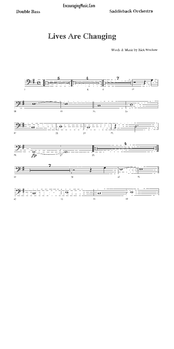 Lives Are Changing Double Bass (Rick Muchow)