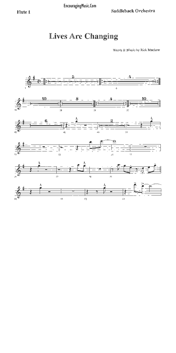 Lives Are Changing Flute 1/2 (Rick Muchow)