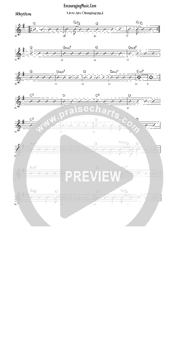 Lives Are Changing Rhythm Chart (Rick Muchow)