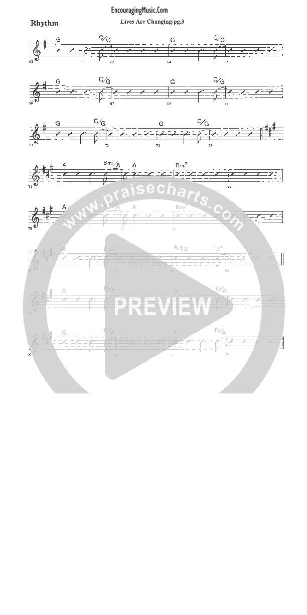 Lives Are Changing Rhythm Chart (Rick Muchow)