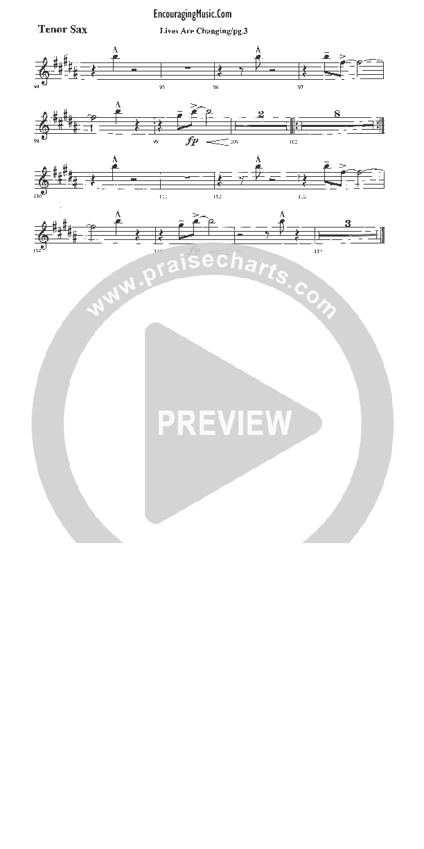 Lives Are Changing Tenor Sax 2 (Rick Muchow)