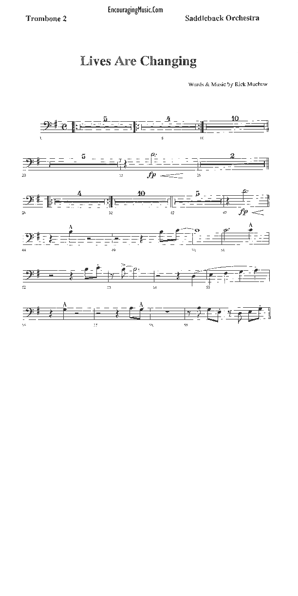 Lives Are Changing Trombone 2 (Rick Muchow)