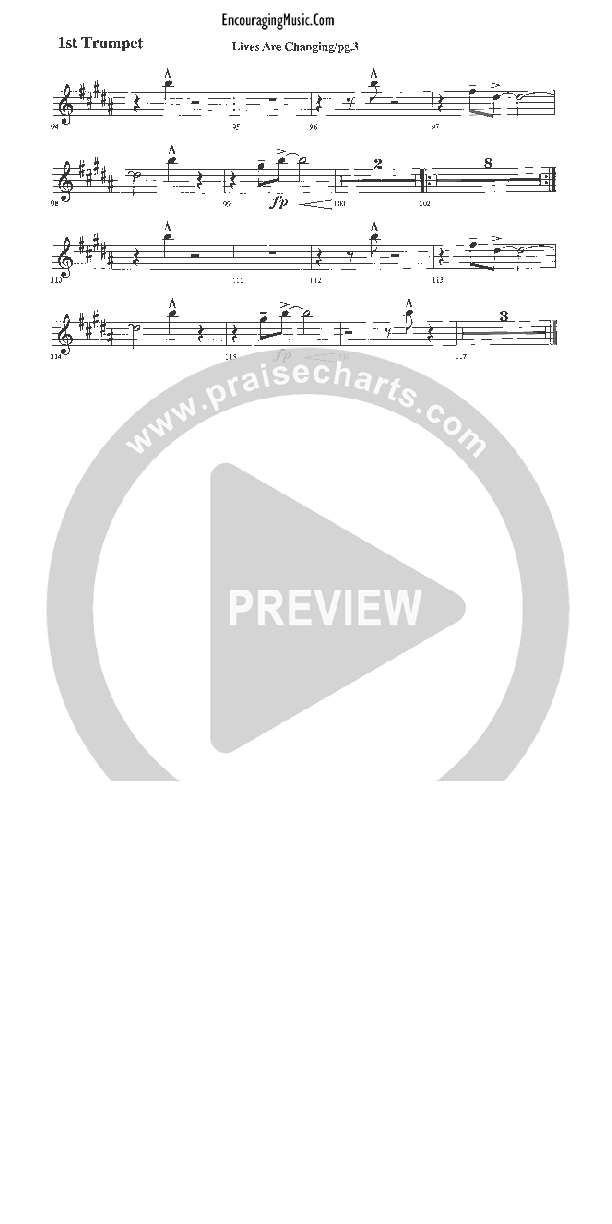 Lives Are Changing Trumpet 1 (Rick Muchow)