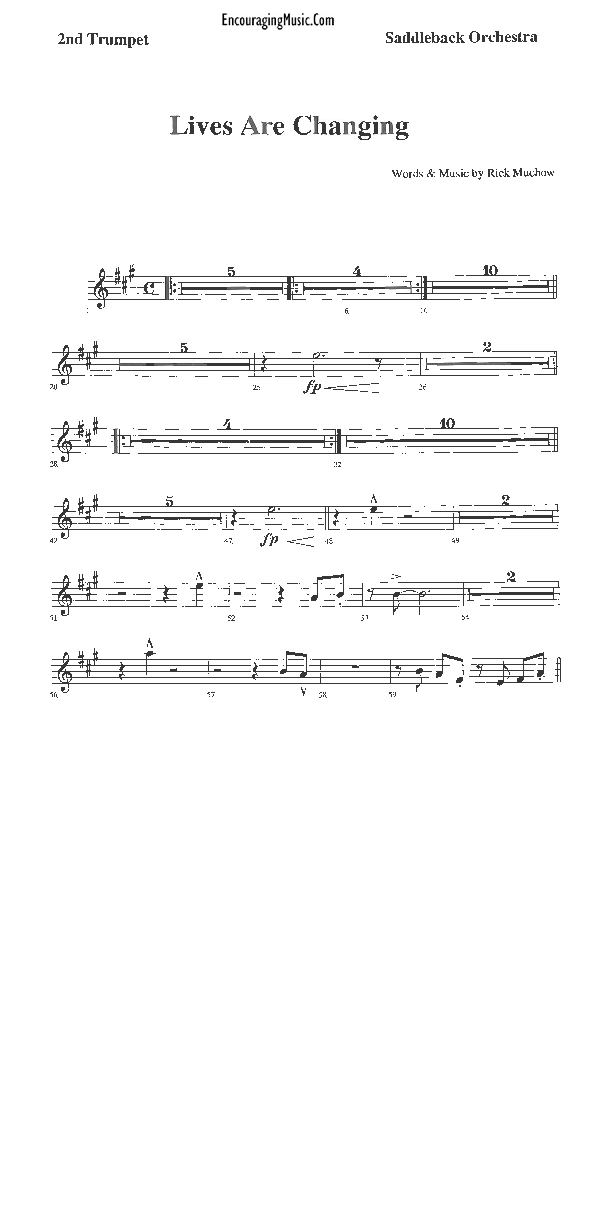 Lives Are Changing Trumpet 2 (Rick Muchow)