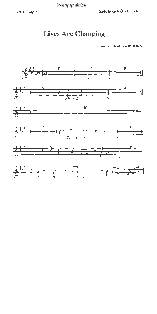 Lives Are Changing Trumpet 3 (Rick Muchow)