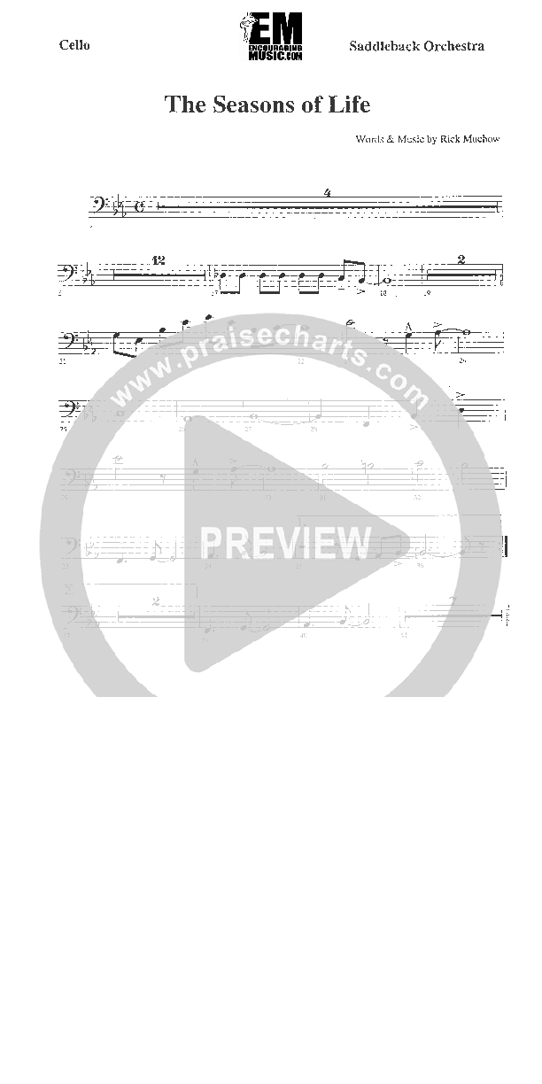Seasons of Life Cello (Rick Muchow)