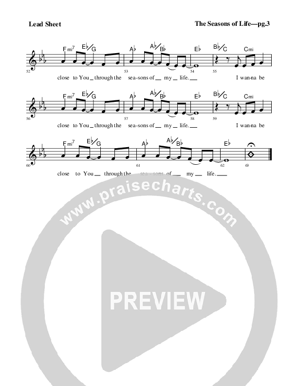 Seasons of Life Lead Sheet (Rick Muchow)