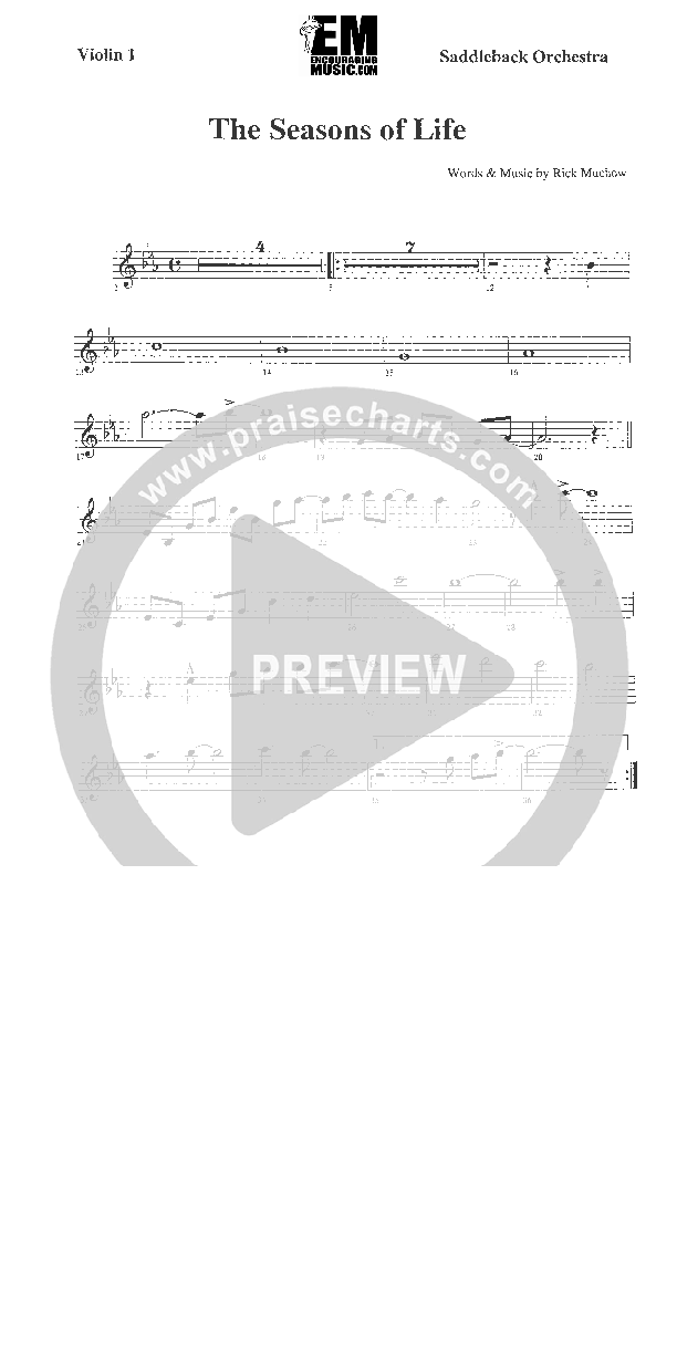 Seasons of Life Violin 1 (Rick Muchow)