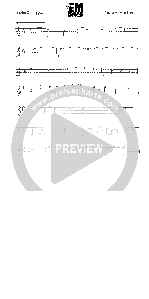 Seasons of Life Violin 2 (Rick Muchow)