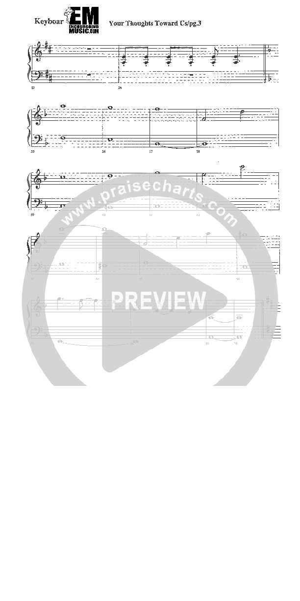 Your Thoughts Towards Us Piano Sheet (Rick Muchow)