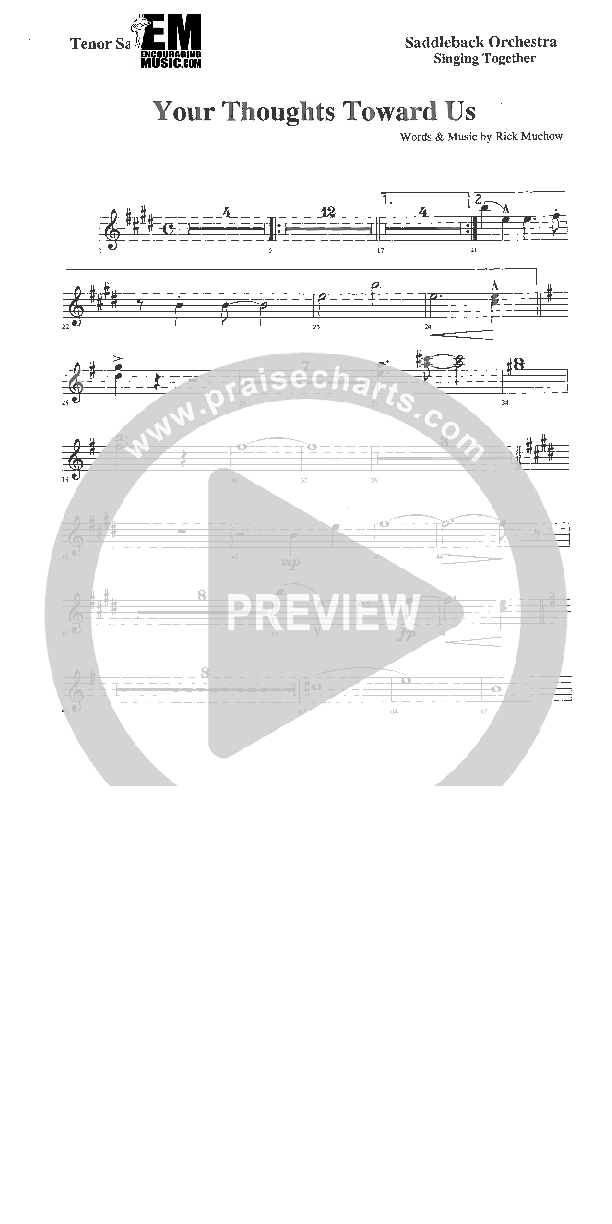 Your Thoughts Towards Us Tenor Sax 2 (Rick Muchow)