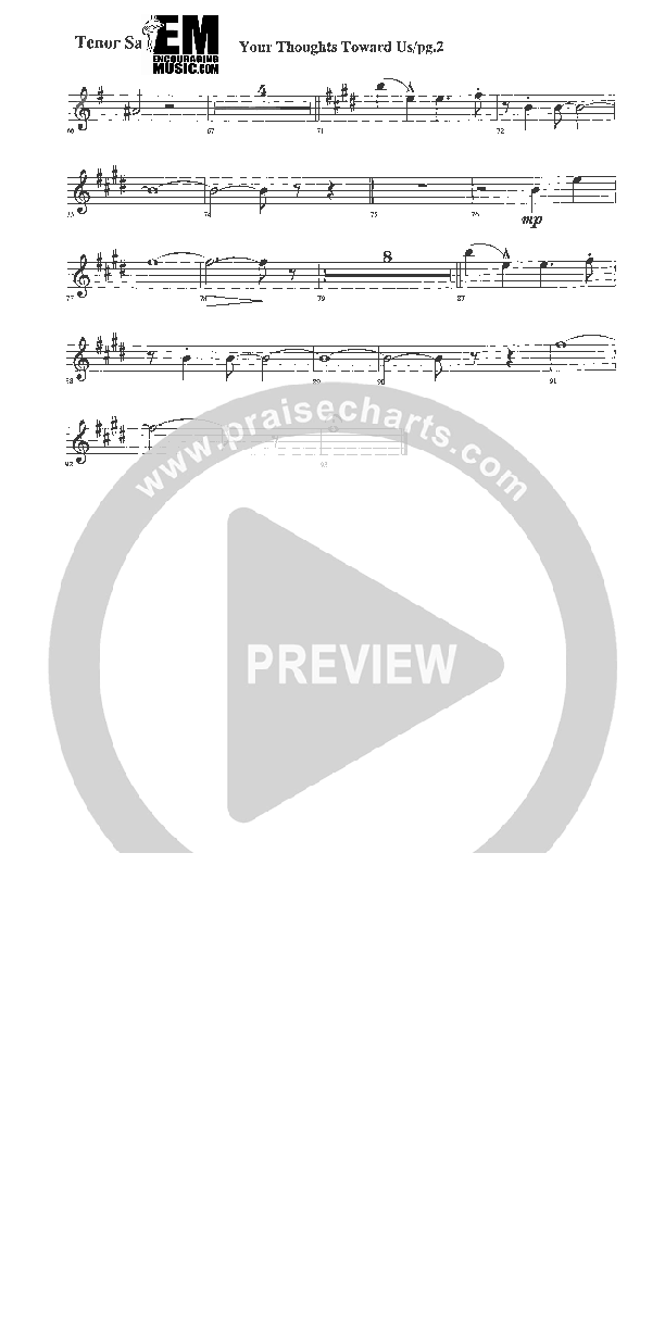 Your Thoughts Towards Us Tenor Sax 2 (Rick Muchow)