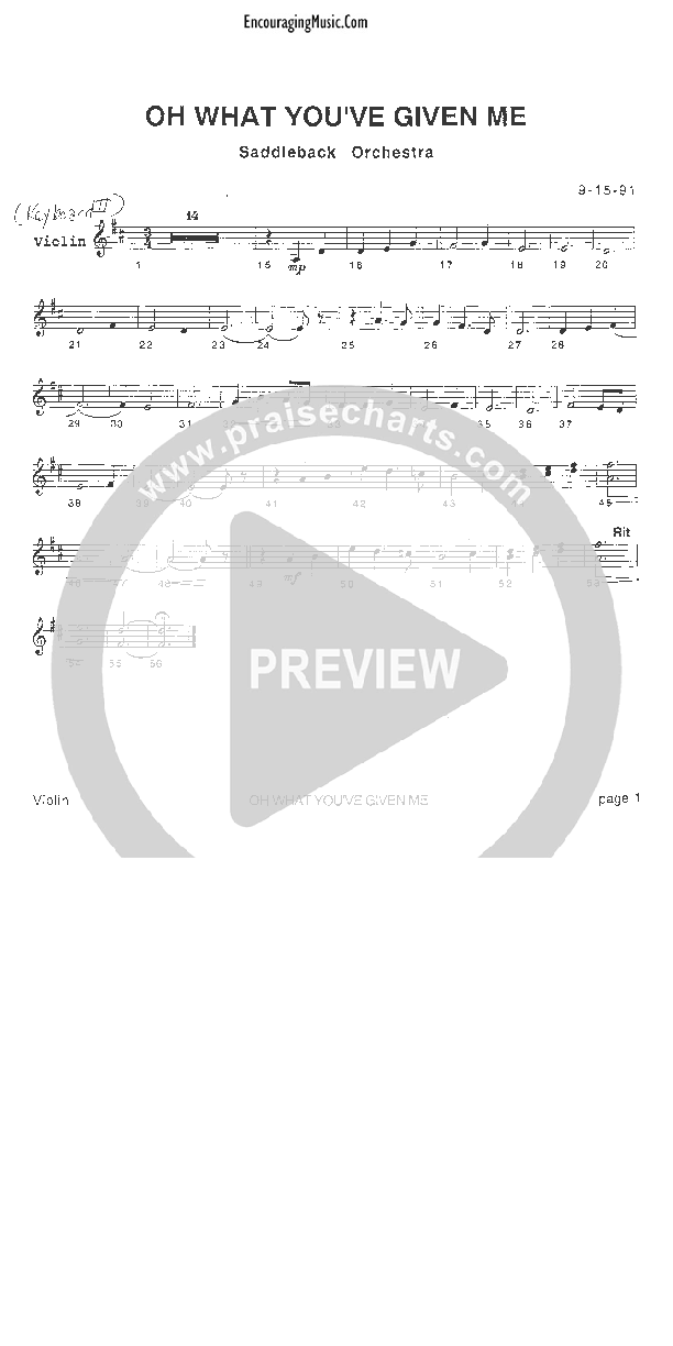 Oh What You've Given Me Synth Strings (Rick Muchow)