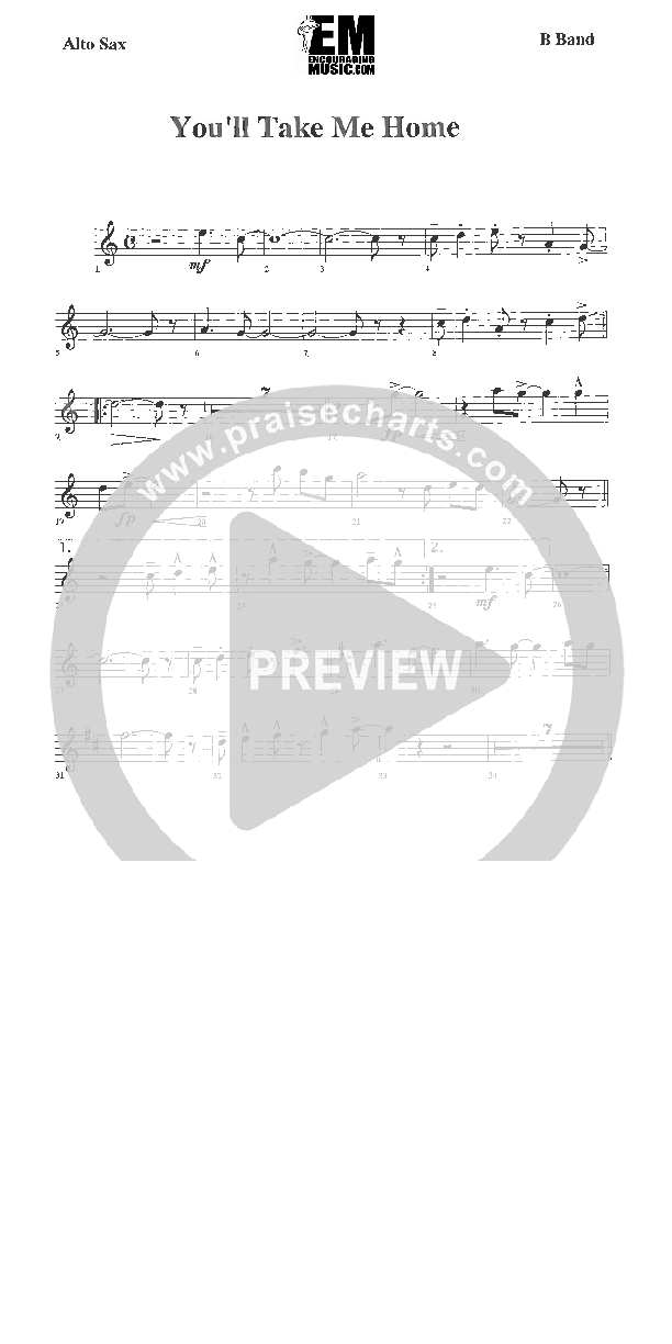 You'll Take Me Home Alto Sax (Rick Muchow)