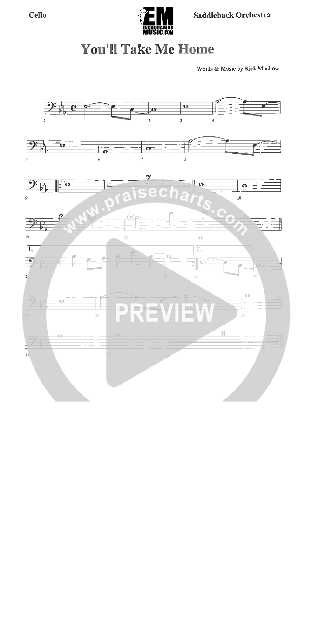 You'll Take Me Home Cello (Rick Muchow)