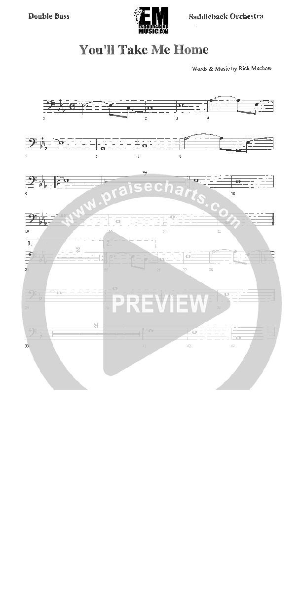 You'll Take Me Home Double Bass (Rick Muchow)