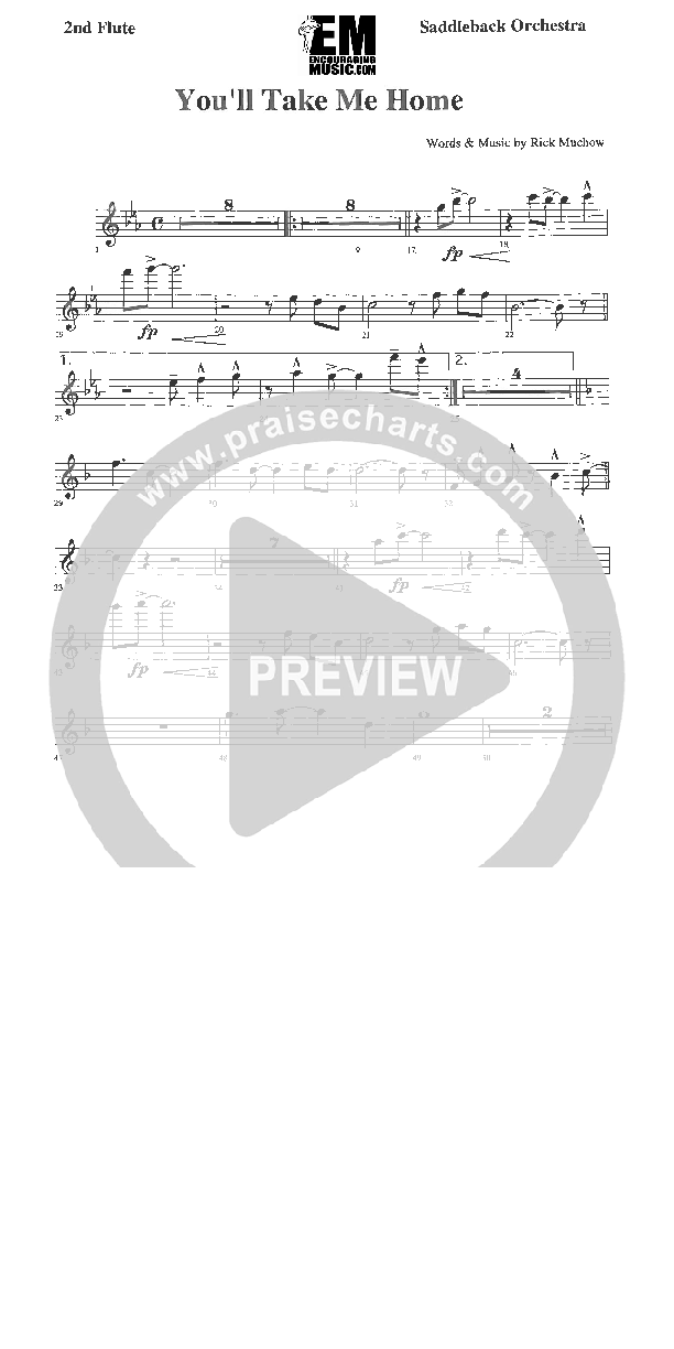 You'll Take Me Home Flute 1/2 (Rick Muchow)