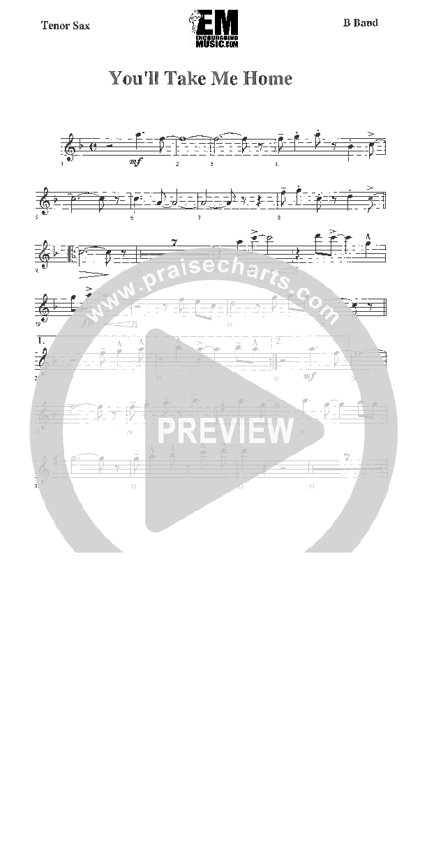 You'll Take Me Home Tenor Sax 2 (Rick Muchow)