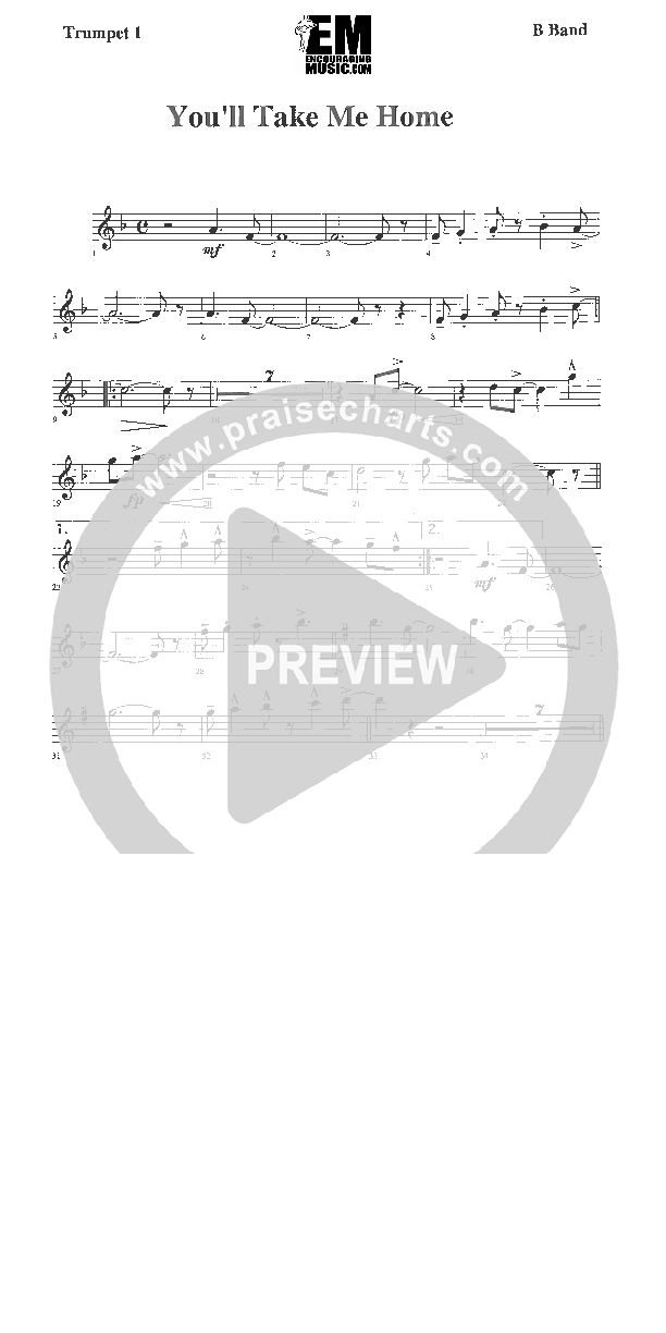 You'll Take Me Home Trumpet 1 (Rick Muchow)