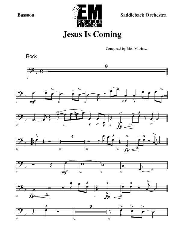 Jesus Is Coming Bassoon (Rick Muchow)