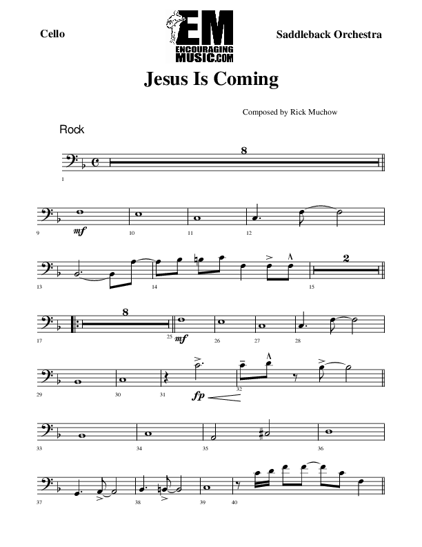 Jesus Is Coming Cello (Rick Muchow)
