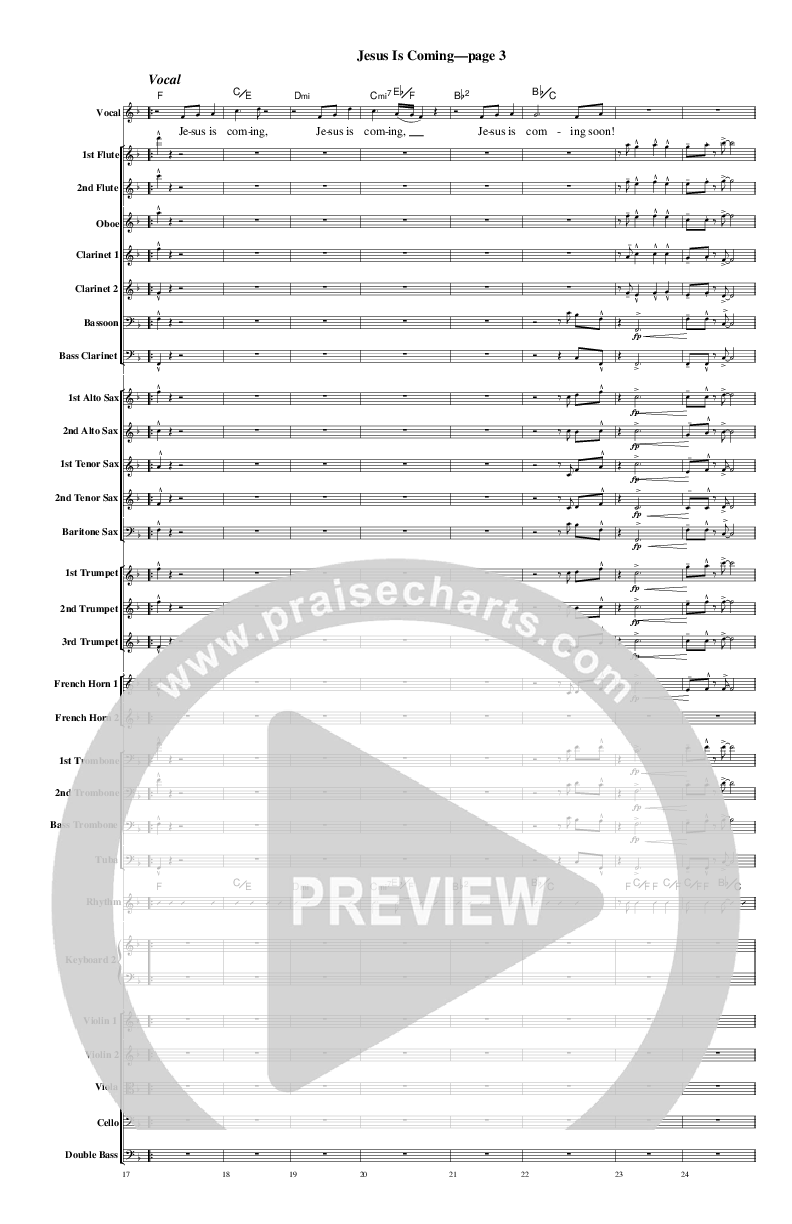 Jesus Is Coming Conductor's Score (Rick Muchow)