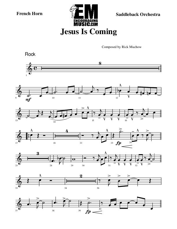 Jesus Is Coming French Horn (Rick Muchow)
