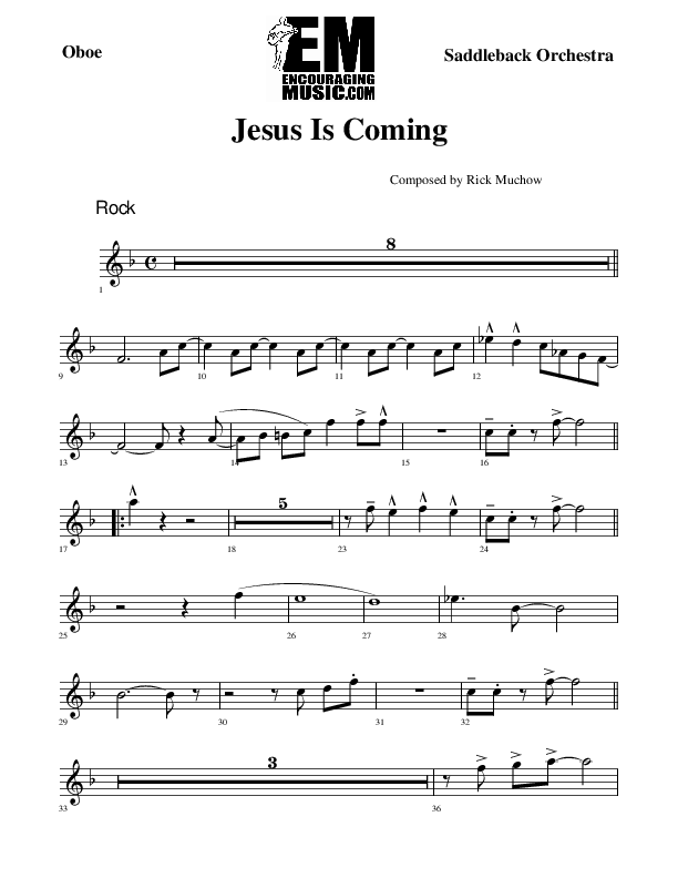 Jesus Is Coming Oboe (Rick Muchow)