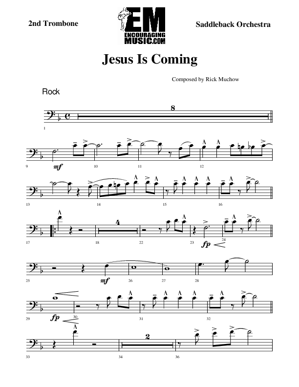 Jesus Is Coming Trombone 2 (Rick Muchow)