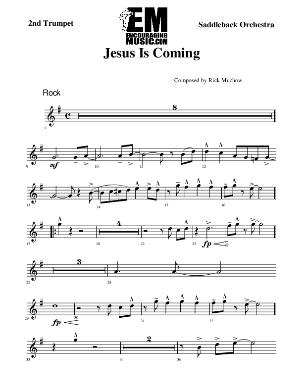 Jesus Is Coming Trumpet 2 (Rick Muchow)