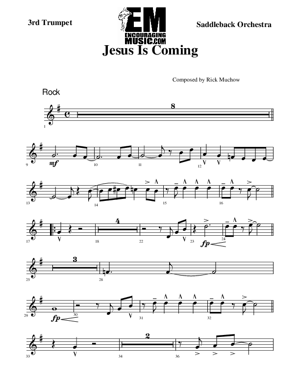 Jesus Is Coming Trumpet 3 (Rick Muchow)