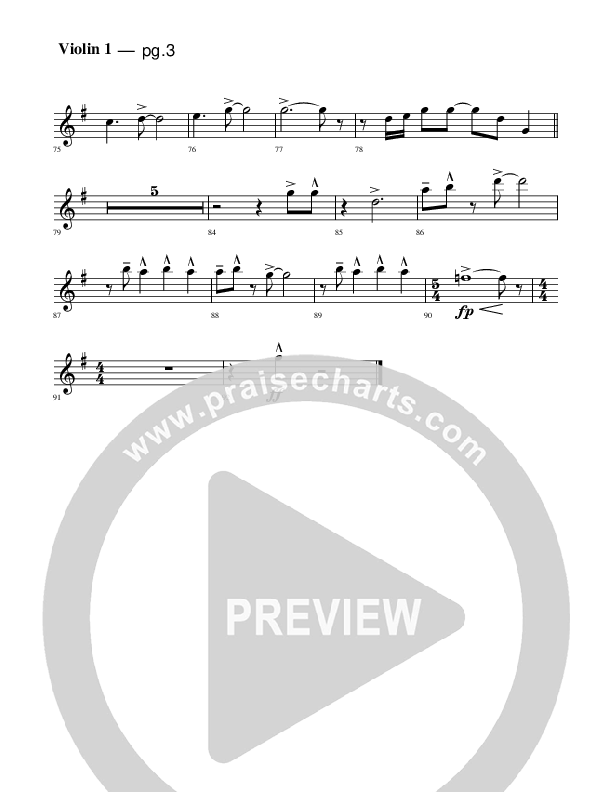 Jesus Is Coming Violin 1 (Rick Muchow)