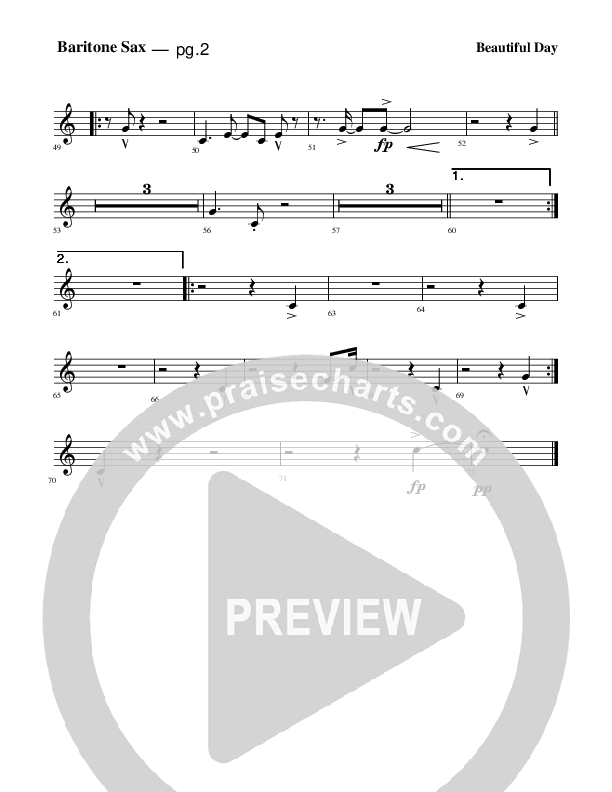 Beautiful Day Bari Sax (Rick Muchow)