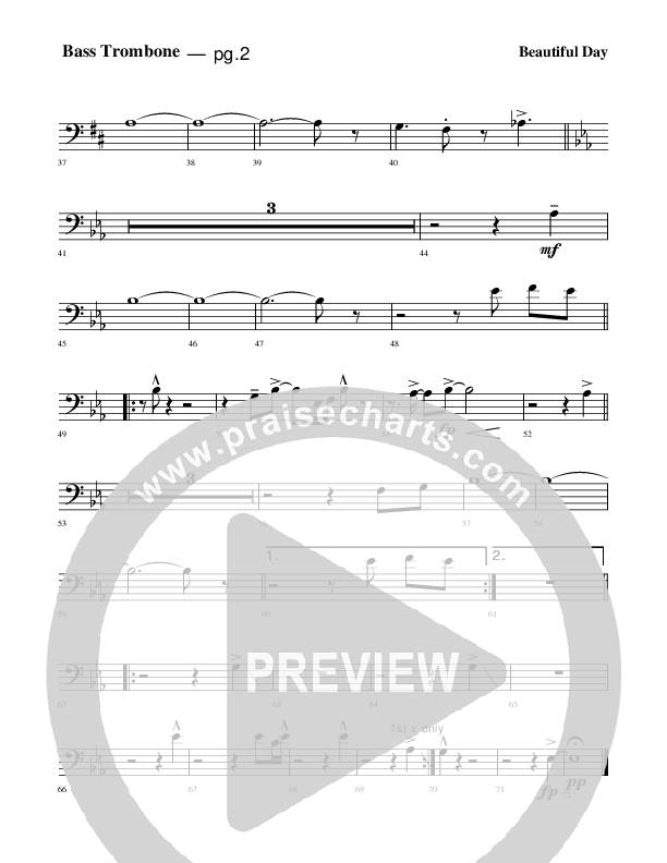 Beautiful Day Bass Trombone (Rick Muchow)