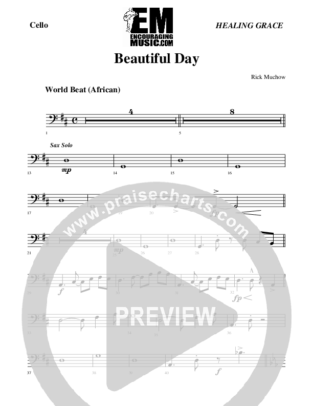 Beautiful Day Cello (Rick Muchow)
