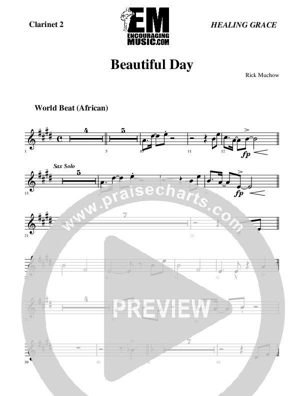 Beautiful Day Clarinet 1/2 (Rick Muchow)