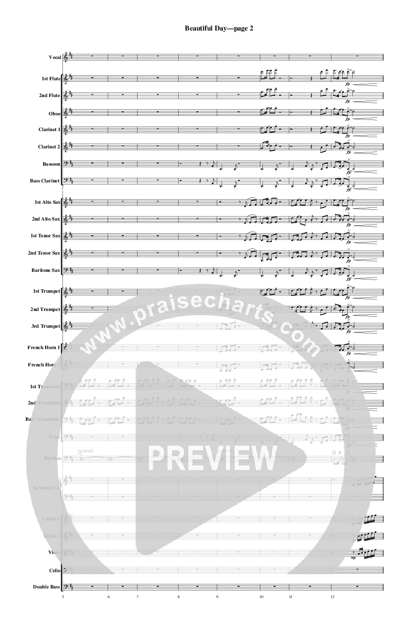 Beautiful Day Conductor's Score (Rick Muchow)