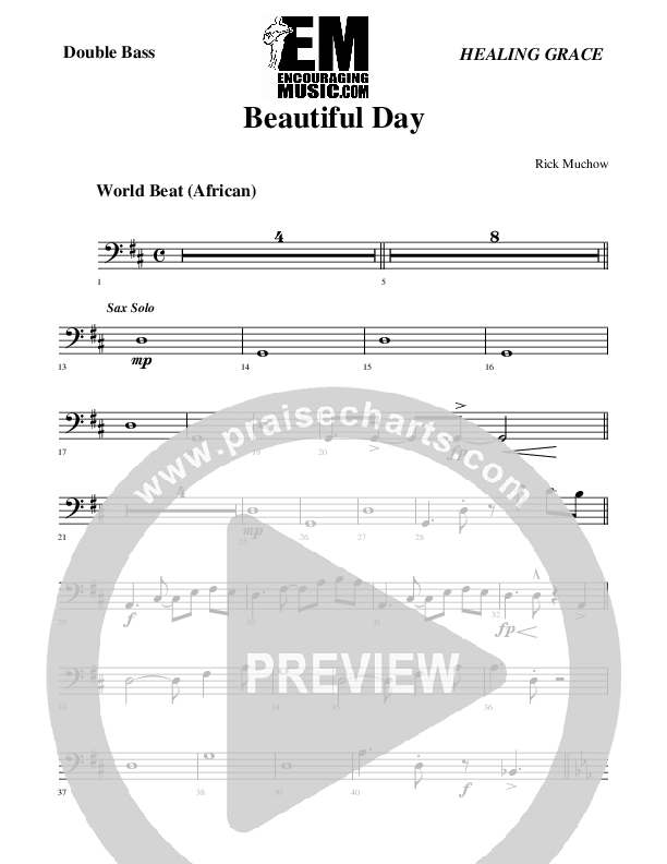 Beautiful Day Double Bass (Rick Muchow)