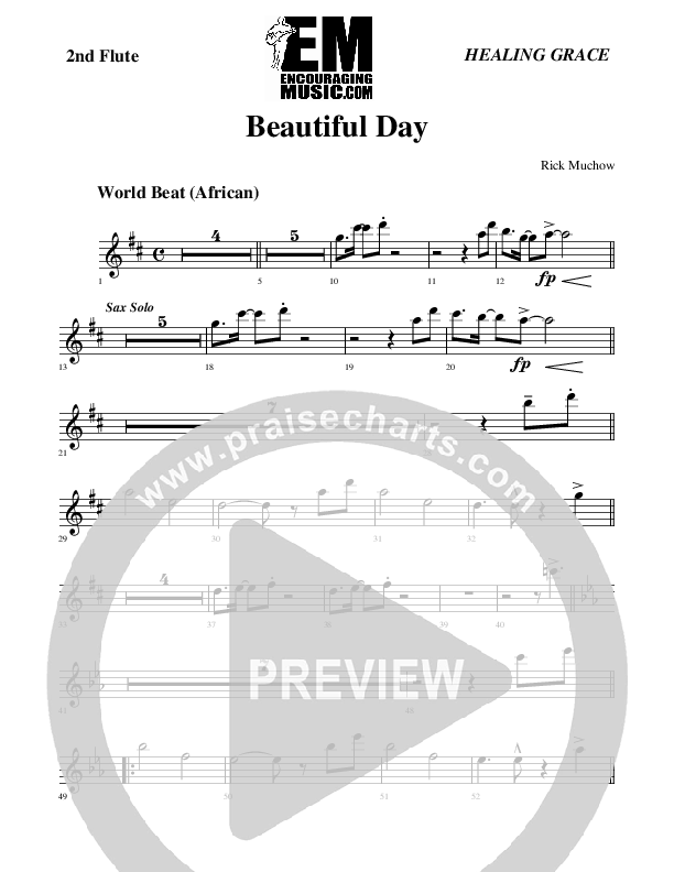 Beautiful Day Flute 1/2 (Rick Muchow)