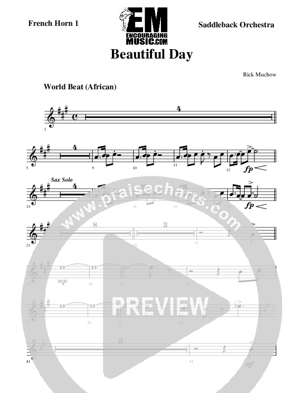 Beautiful Day French Horn 1 (Rick Muchow)