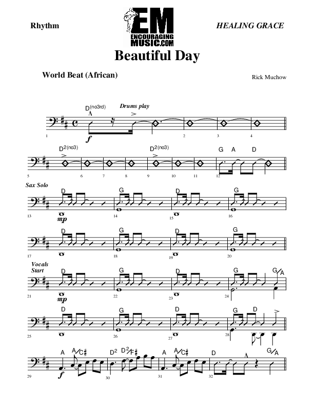 Beautiful Day Rhythm Chart (Rick Muchow)