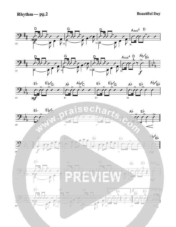 Beautiful Day Rhythm Chart (Rick Muchow)