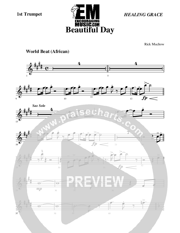 Beautiful Day Trumpet 1 (Rick Muchow)